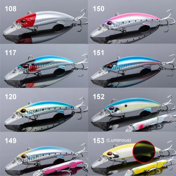 NOEBY G-Control Minnow Fishing Lure 90mm 46g 110mm 60g Heavy Sinking Trolling Wobbler Artificial Hard Bait for Sea Fishing Lures - Image 3