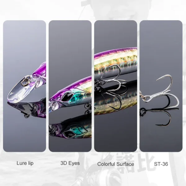 NOEBY Minnow Fishing Lure 110mm 19g Long Casting Floating Jerkbait Wobblers Artificial Hard Bait Bass Pike Trout Fishing Lures - Image 6