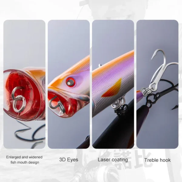 NOEBY Popper Fishing Lures 140mm 40g Topwater Dorado Popper Wobblers Hard Bait Floating Baits Sea Bass Pike Fishing Lure - Image 5
