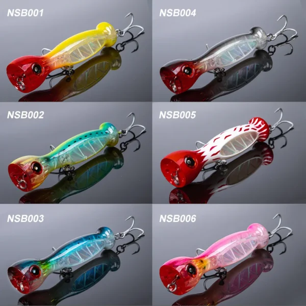 Noeby 3Pcs Fishing Lures Set Topwater Popper 130mm 50g Big Jet Popper Deep Cup Artificial Hard Bait for Sea GT Tuna Fishing Lure - Image 3