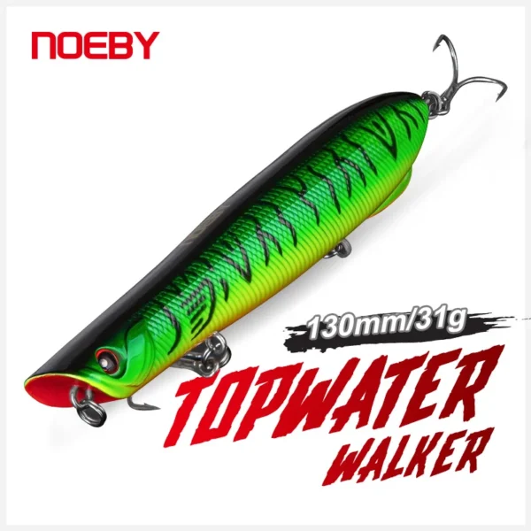 Noeby Fishing Lure Topwater Pencil Walker Popper 130mm 31g Wobblers Surface Pencil Artificial Hard Bait Saltwater Fishing Lures