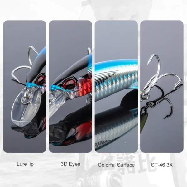 NOEBY G-Control Minnow Fishing Lure 90mm 46g 110mm 60g Heavy Sinking Trolling Wobbler Artificial Hard Bait for Sea Fishing Lures - Image 6