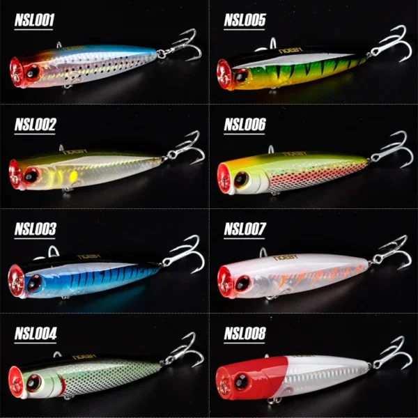 NOEBY 3Pcs Popper Fishing Lures 105mm 24g Topwater Wobblers Artificial Hard Bait Accessories Saltwater Freshwater Fishing Lure - Image 3