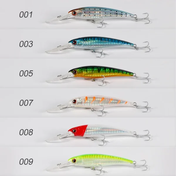 Noeby Minnow Trolling Lure Set - 3pcs (120mm, 140mm, 160mm) - Image 4
