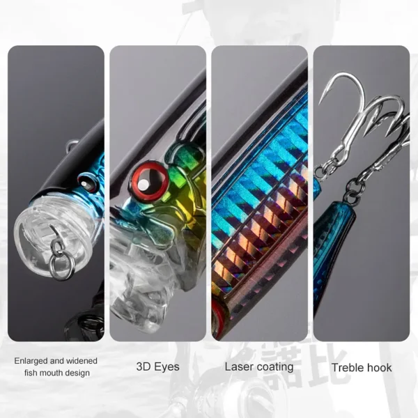 Noeby Feed Popper Spinning Fishing Lure Topwater 100mm20g 120mm29g 150mm55g Artificial Hard Bait for Pike Tuna Fishing Lures - Image 5