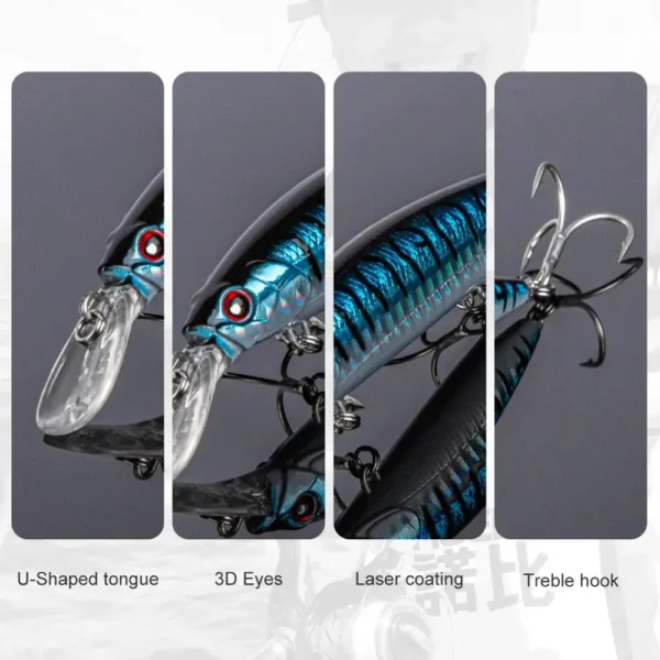 NOEBY Sinking Minnow Fishing Lures 110mm 32g Wobblers Jerkbait Artificial Hard Bait Sea Bass Saltwater Tackle Fishing Lure - Image 6