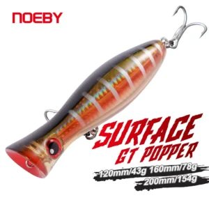 Noeby Popper Fishing Lures 12cm43g 16cm78g 20cm150g Saltwater Topwater Floating Wobbler Artificial Hard Bait for GT Fishing Lure