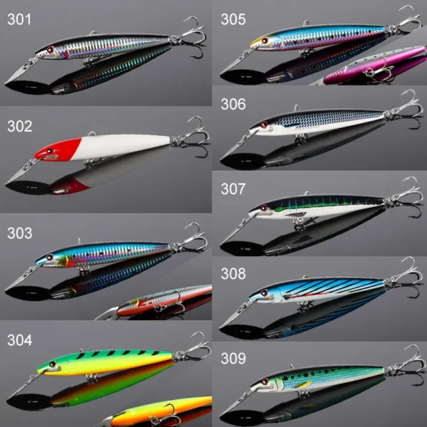NOEBY Trolling Minnow Fishing Lure 130mm 33g 185mm 60g 225mm 76g Wobblers Artificial Hard Bait Saltwater Boat Fishing Lures - Image 3