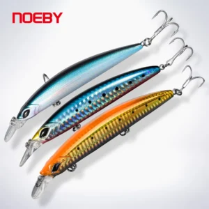 Noeby Minnow Fishing Lure 110S 19g 110F 19g 130F 23g Casting Wobblers Jerkbait Artificial Hard Bait for Saltwater Fishing Lures