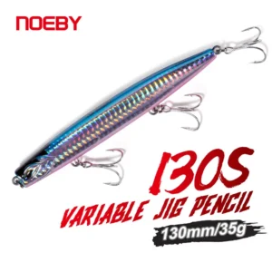 Noeby Stickbait Jig Pencil Fishing Lure 130mm 35g Variable Sinking Shore Cast Jigs Artificial Hard Bait Saltwater Fishing Lure
