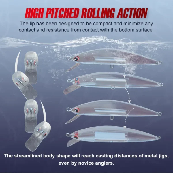 Noeby Minnow Fishing Lure 120mm 44g Sinking Shore Casting Wobbler Artificial Hard Bait Boat Flatfish Sea Fishing Lures Tackle - Image 4