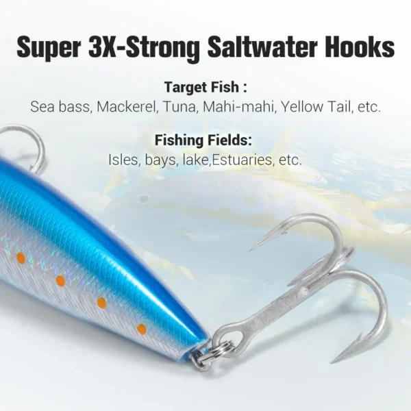 Noeby Fishing Lures Suspending Minnow 135mm 30g Swimbait Wobblers Jerkbait Artificial Hard Bait for Bass Pike Fishing Lure - Image 6